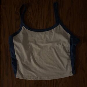 SHEIN Blue and White Crop Top